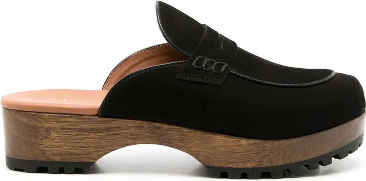 Sarah nubuck leather clogs
