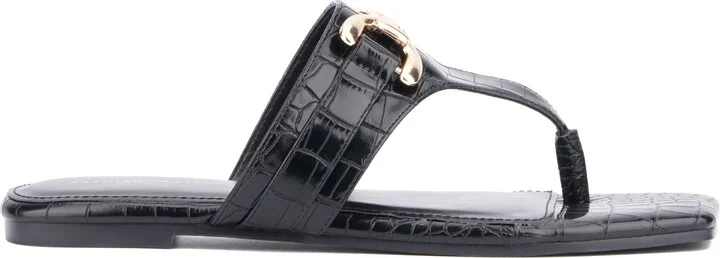 Saralyn Croc Embossed Sandal - Wide Width - Image 4