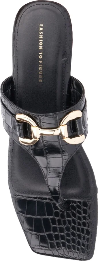 Saralyn Croc Embossed Sandal - Wide Width - Image 5