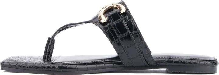 Saralyn Croc Embossed Sandal - Wide Width - Image 8