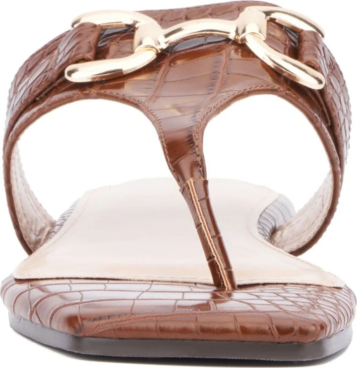 Saralyn Croc Embossed Sandal - Wide Width - Image 9
