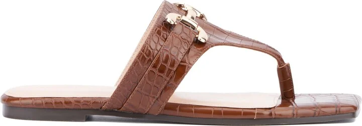 Saralyn Croc Embossed Sandal - Wide Width - Image 11