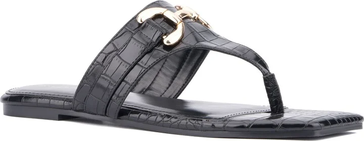 Saralyn Croc Embossed Sandal - Wide Width