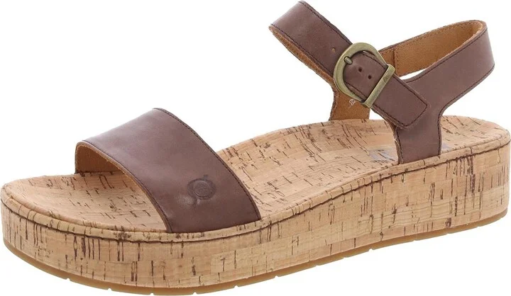 Sari Womens Cork Leather Ankle Strap
