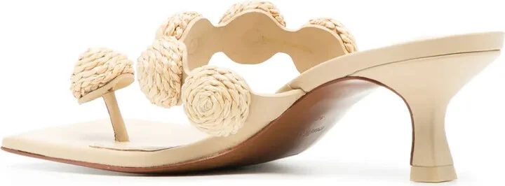 Sarina raffia-appliqué sandals - Image 3