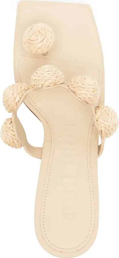 Sarina raffia-appliqué sandals - Image 4