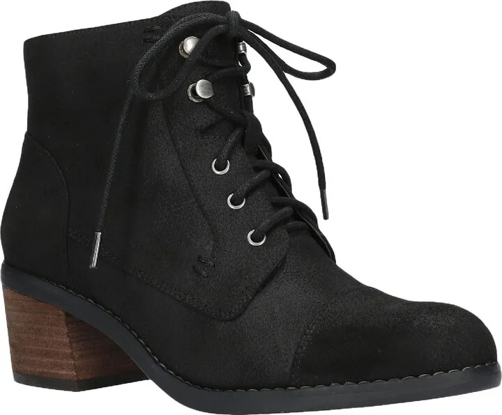 Sarina Womens Padded Insole Ankle Combat & Lace-up Boots