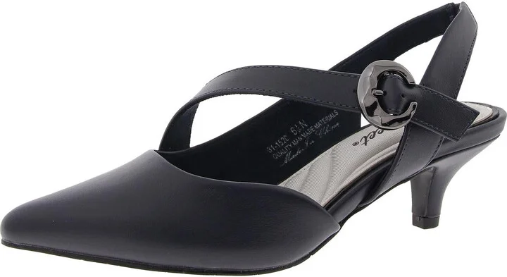 Sarita Womens Pointed Toe Ankle Strap Slingback Heels