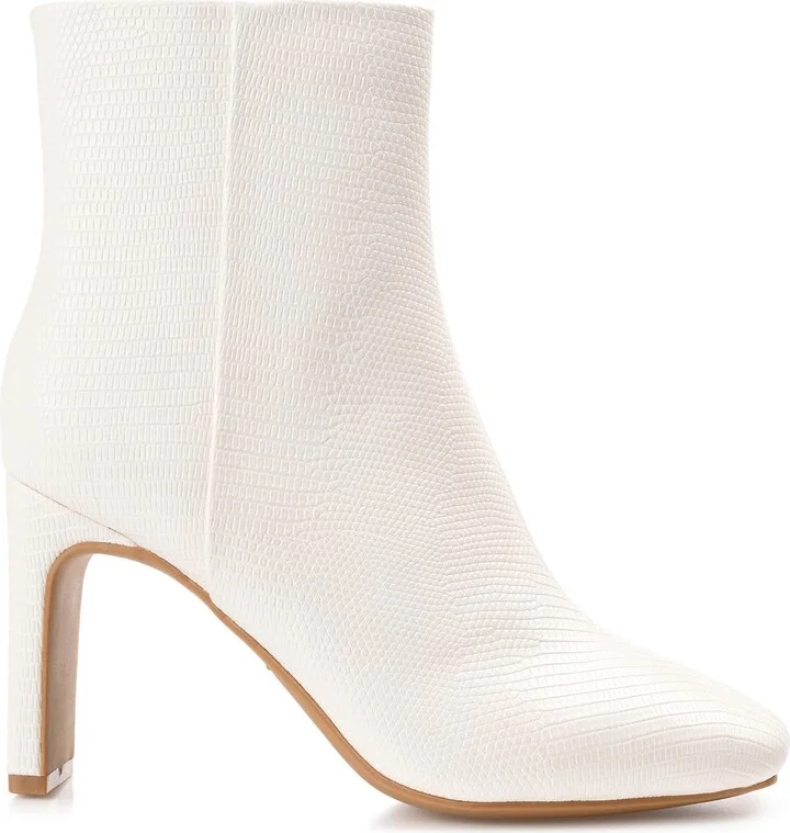 Sarla Lizard Embossed Block Heel Bootie - Image 3