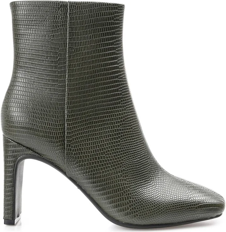 Sarla Lizard Embossed Block Heel Bootie - Image 8