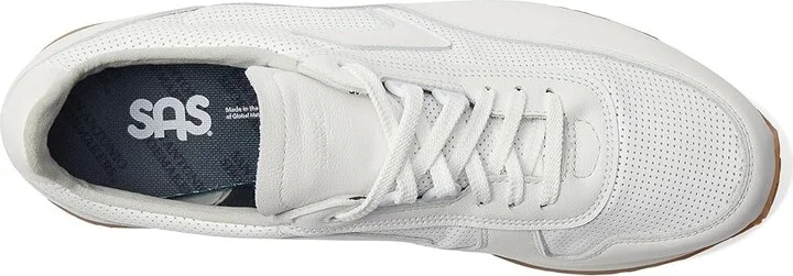 SAS 7Eventy6ix-Y Retro Comfort Sneaker Men's Shoes Blanc : 8.5 W - Wide (E), Textile/Leather - Image 2