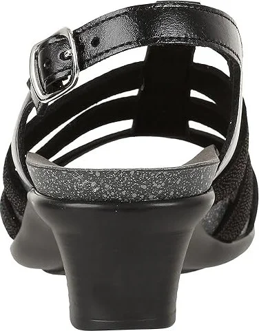 SAS Allegro Heeled Comfort Sandal Women's Shoes Black : 7 N - Narrow (AA), Leather - Image 5