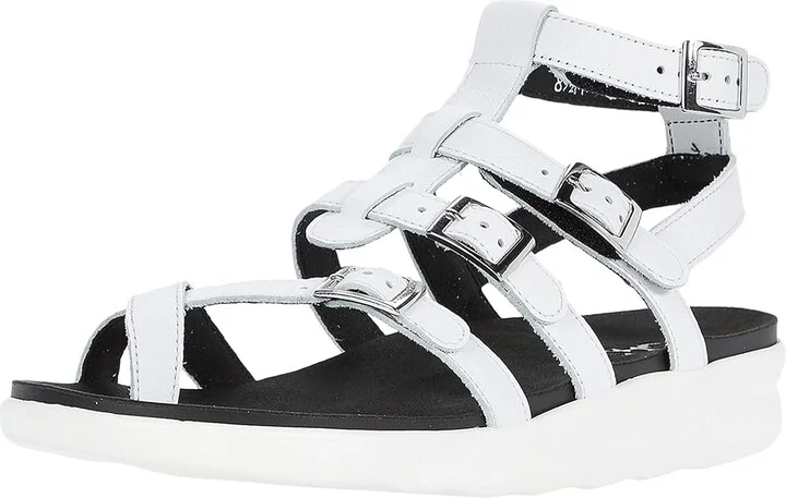 SAS Aria Comfort Gladiator Sandal Women's Shoes Chalk : 6.5 W - Wide (C), Leather - Image 2