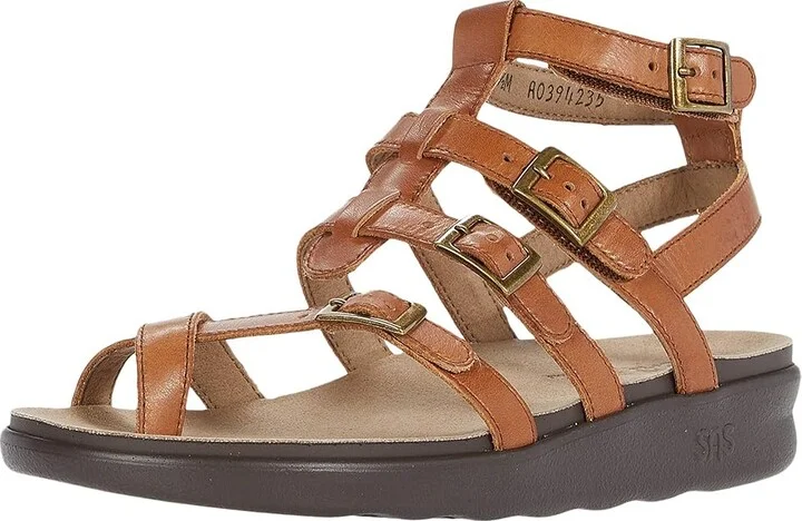 SAS Aria Comfort Gladiator Sandal Women's Shoes Hazel : 5 M - Medium (B), Leather - Image 2