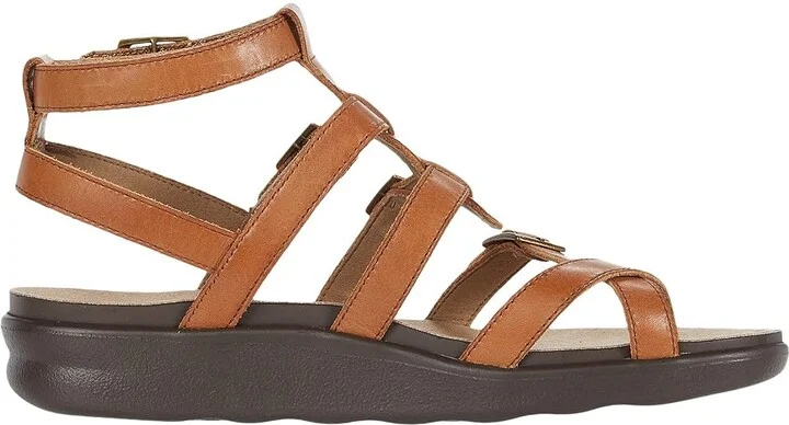 SAS Aria Comfort Gladiator Sandal Women's Shoes Hazel : 5 M - Medium (B), Leather - Image 8
