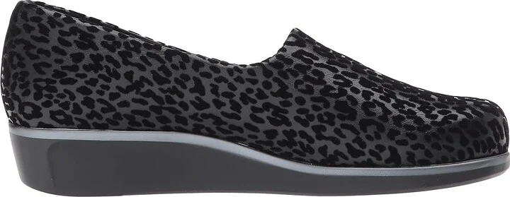 SAS Bliss Slip On Comfort Wedge Women's Shoes Black Leopard : 7 N - Narrow (AA), Textile - Image 8