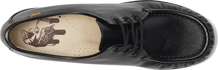 SAS Bounce Lace Up Comfort Moc Women's Shoes Black : 6 S - Slim (AAA), Leather - Image 3