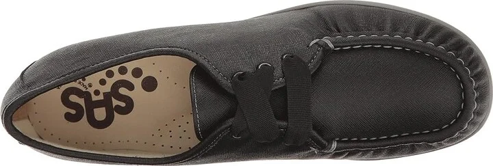 SAS Bounce Lace Up Comfort Moc Women's Shoes Raven : 7 S - Slim (AAA), Leather - Image 3