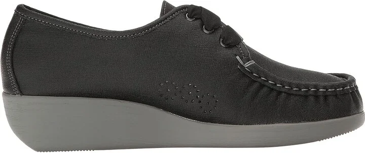 SAS Bounce Lace Up Comfort Moc Women's Shoes Raven : 7 S - Slim (AAA), Leather - Image 8