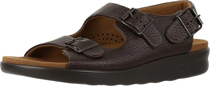 SAS Bravo Adjustable Comfort Sandal Men's Shoes Brown : 8 N - Narrow (C), Leather - Image 2