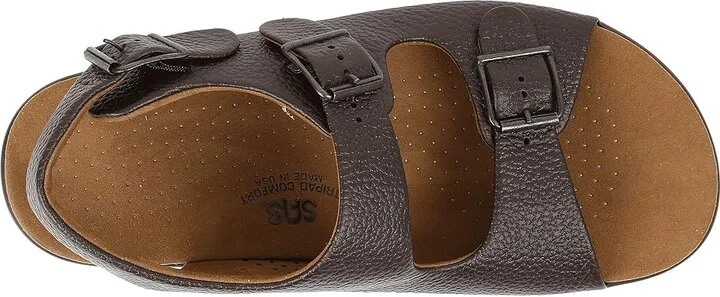 SAS Bravo Adjustable Comfort Sandal Men's Shoes Brown : 8 N - Narrow (C), Leather - Image 3