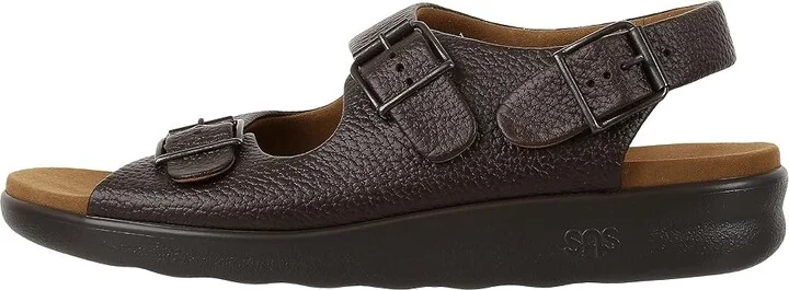 SAS Bravo Adjustable Comfort Sandal Men's Shoes Brown : 8 N - Narrow (C), Leather - Image 7