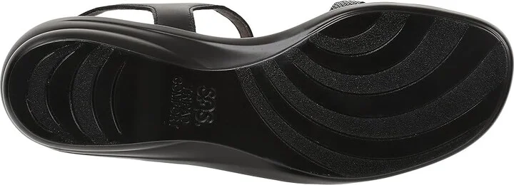 SAS Capri T-Strap Comfort Sandal Women's Shoes Black Snake : 7.5 N - Narrow (AA), Leather - Image 4