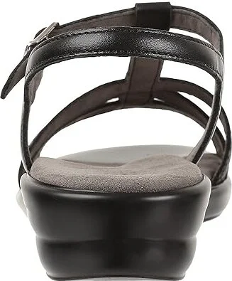 SAS Capri T-Strap Comfort Sandal Women's Shoes Black Snake : 7.5 N - Narrow (AA), Leather - Image 5