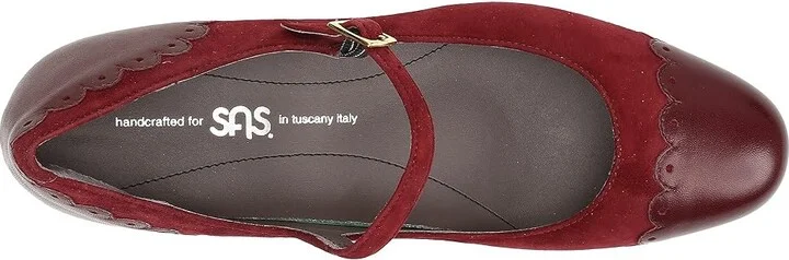 SAS Cate Women's Shoes Bordo : 6 M - Medium (B), Suede/Leather - Image 3