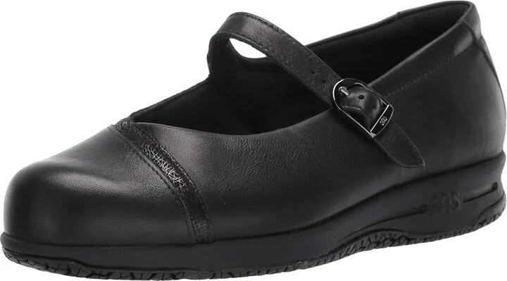 SAS Clare Non Slip Mary Jane Women's Shoes Black/Black Web : 8 N - Narrow (AA), Leather - Image 2