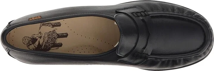 SAS Classic Slip On Comfort Loafer Women's Shoes Navy : 9 N - Narrow (AA), Leather - Image 3