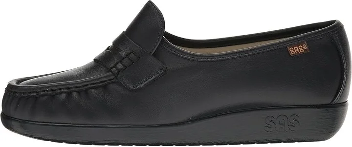 SAS Classic Slip On Comfort Loafer Women's Shoes Navy : 9 N - Narrow (AA), Leather - Image 7