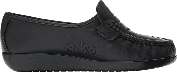 SAS Classic Slip On Comfort Loafer Women's Shoes Navy : 9 N - Narrow (AA), Leather - Image 8