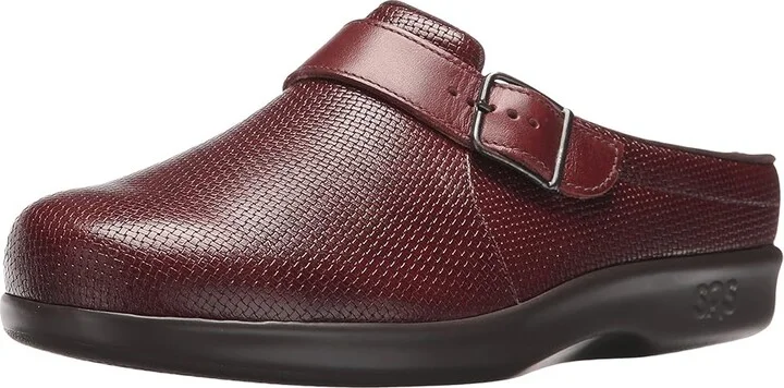 SAS Clog Comfort Slip On Women's Shoes Woven Brown : 7 N - Narrow (AA), Leather - Image 2