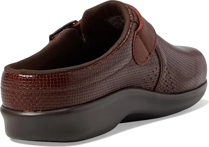 SAS Clog Comfort Slip On Women's Shoes Woven Brown : 7 N - Narrow (AA), Leather - Image 5