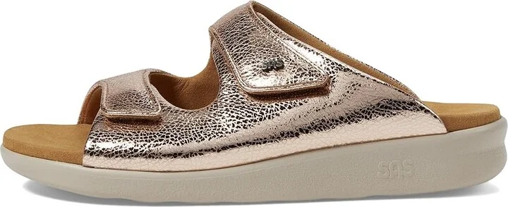 SAS Cozy Adjustable Comfort Slide Sandal Women's Shoes Copper : 9.5 M - Medium (B), Leather - Image 5