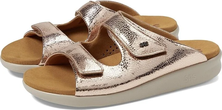 SAS Cozy Adjustable Comfort Slide Sandal Women's Shoes Copper : 9.5 M - Medium (B), Leather