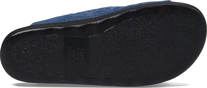 SAS Cozy Adjustable Comfort Slide Sandal Women's Shoes Silver/Blue : 7 M - Medium (B), Leather - Image 4