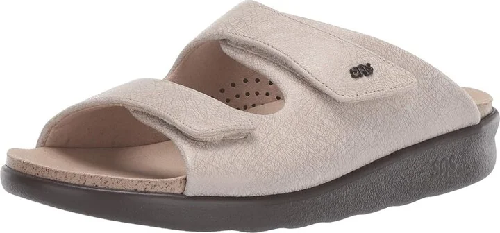 SAS Cozy Adjustable Comfort Slide Sandal Women's Shoes Web Linen : 7 N - Narrow (AA), Leather - Image 2