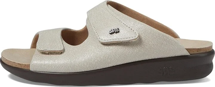 SAS Cozy Adjustable Comfort Slide Sandal Women's Shoes Web Linen : 7 N - Narrow (AA), Leather - Image 7