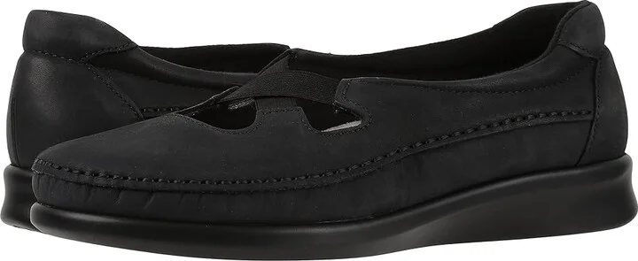 SAS Crissy Slip On Comfort Loafer Women's Shoes Nero : 7.5 M - Medium (B), Leather