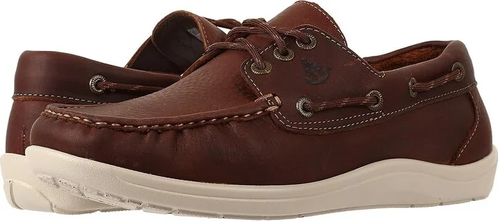SAS Decksider Lace Up Comfort Boat Shoe Men's Shoes New Briar : 10 N - Narrow (C), Leather