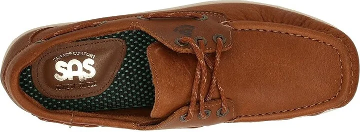 SAS Decksider Lace Up Comfort Boat Shoe Men's Shoes Old Sand : 10 N - Narrow (C), Leather - Image 3