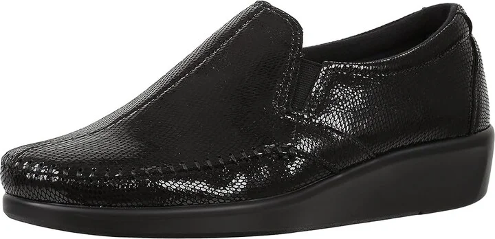 SAS Dream Comfort Loafer Women's Shoes Black Snake : 9 N - Narrow (AA), Leather - Image 2