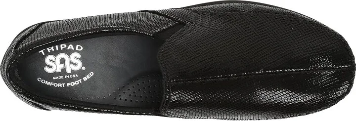 SAS Dream Comfort Loafer Women's Shoes Black Snake : 9 N - Narrow (AA), Leather - Image 3
