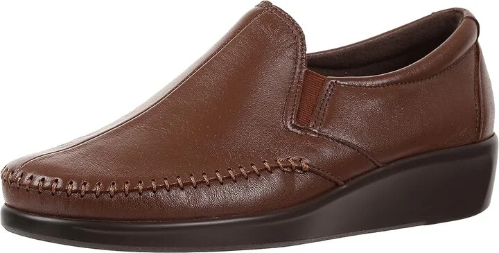 SAS Dream Comfort Loafer Women's Shoes Brown : 7.5 S - Slim (AAA), Leather - Image 2
