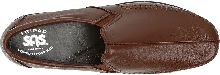 SAS Dream Comfort Loafer Women's Shoes Brown : 7.5 S - Slim (AAA), Leather - Image 3