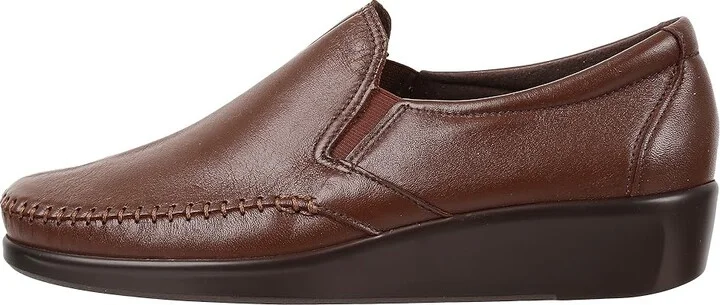 SAS Dream Comfort Loafer Women's Shoes Brown : 7.5 S - Slim (AAA), Leather - Image 7