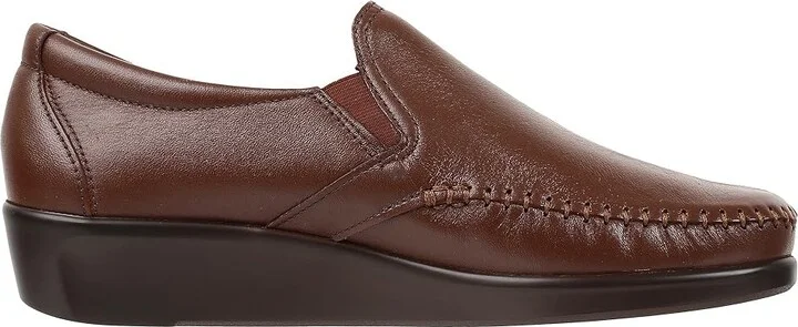 SAS Dream Comfort Loafer Women's Shoes Brown : 7.5 S - Slim (AAA), Leather - Image 8