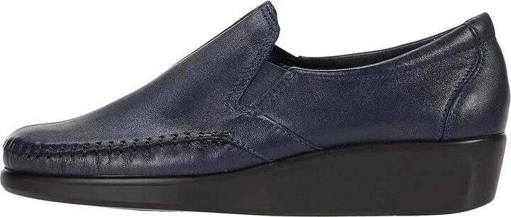 SAS Dream Comfort Loafer Women's Shoes Navy : 8.5 N - Narrow (AA), Leather - Image 6